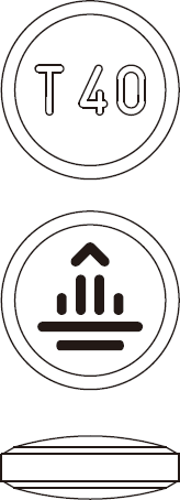 ジオトリフ錠40mg外形