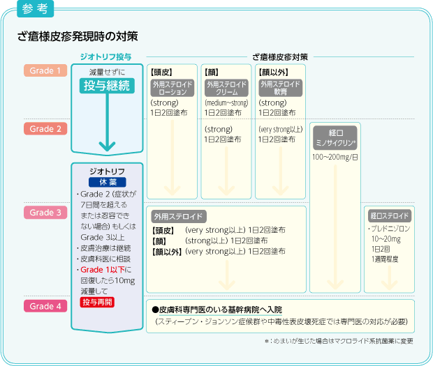 発疹/ざ瘡発現時の対応